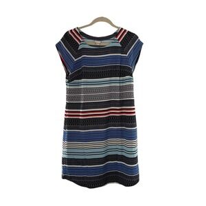 merona cotton dress Merona Womens Black 100% Cotton V-Neck Short Sleeve Knee Length Dress Size  Large